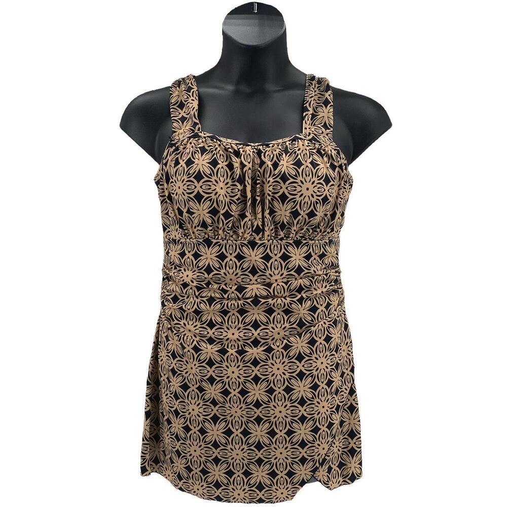 Ambernoon II by Dr. Erum Ilyas UPF50 Wide Strap Swim Dress - Regular